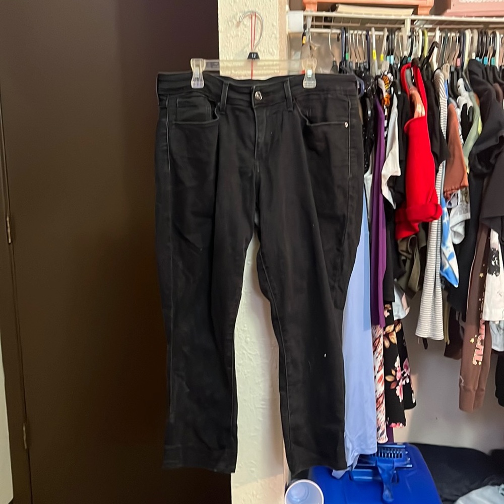Plain black jeans